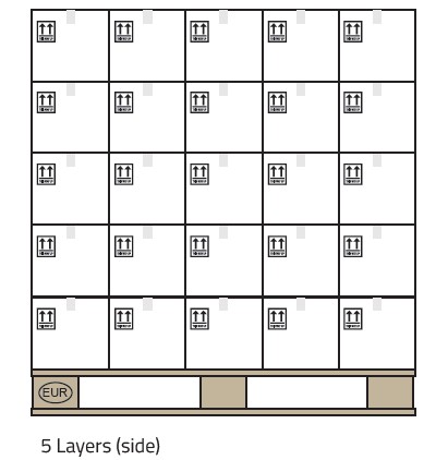 Pallet EUR 12x1L cardboxes